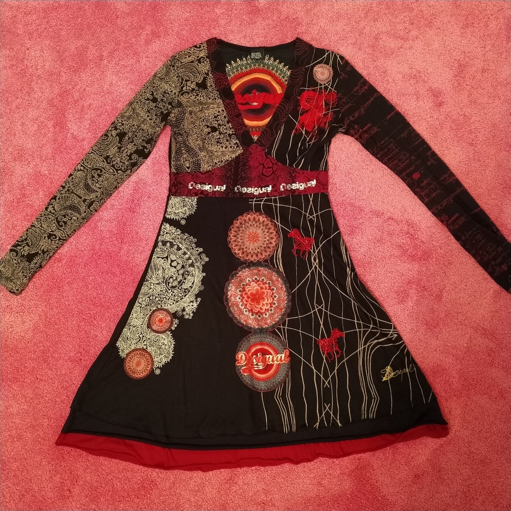 DESIGUAL MULTI DESIGN DRESS - Picture 5 of 9